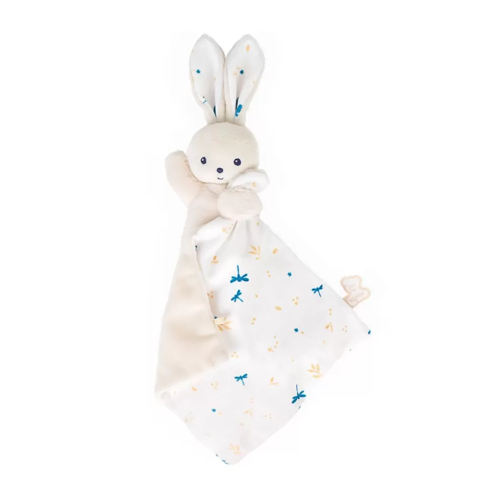 Kaloo Doudou Bio^Doudou Lapin Carre Douceur Blanc Delicat