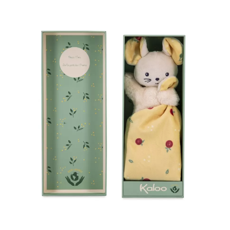 Kaloo Doudou Bio^Doudou Souris Carre Douceur Fruits De Saison