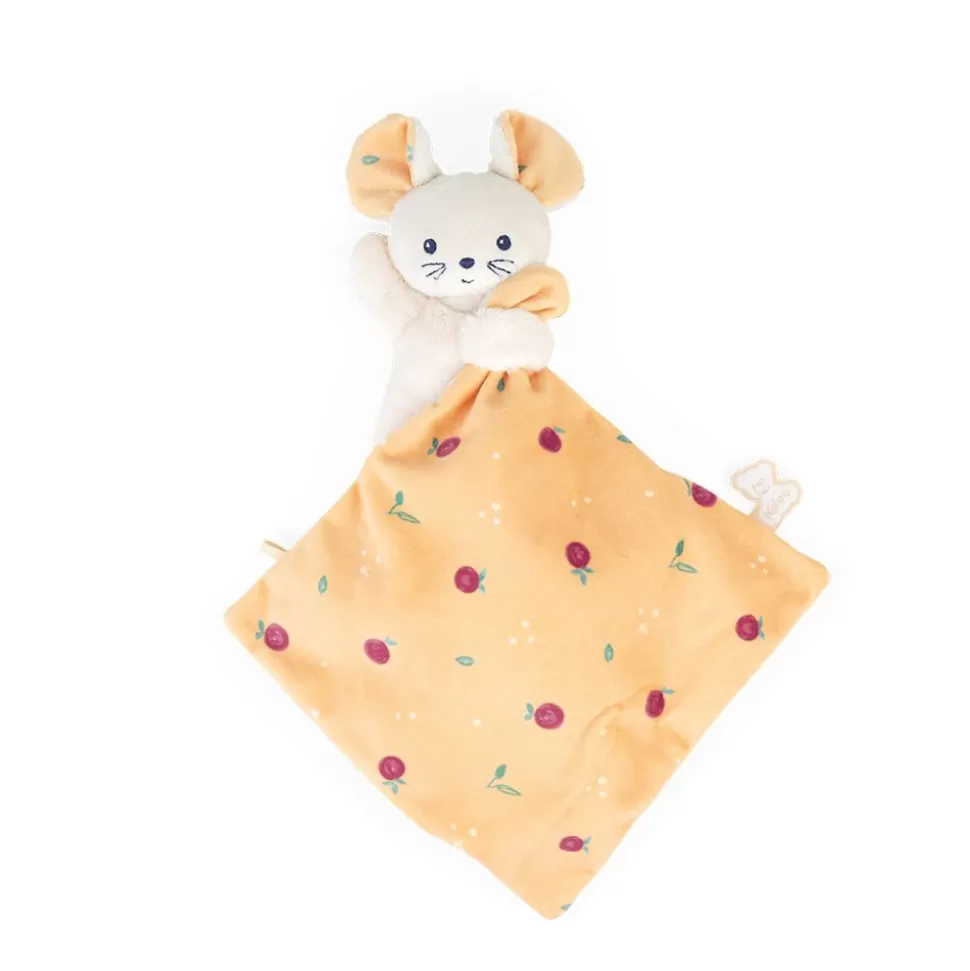 Kaloo Doudou Bio^Doudou Souris Carre Douceur Fruits De Saison