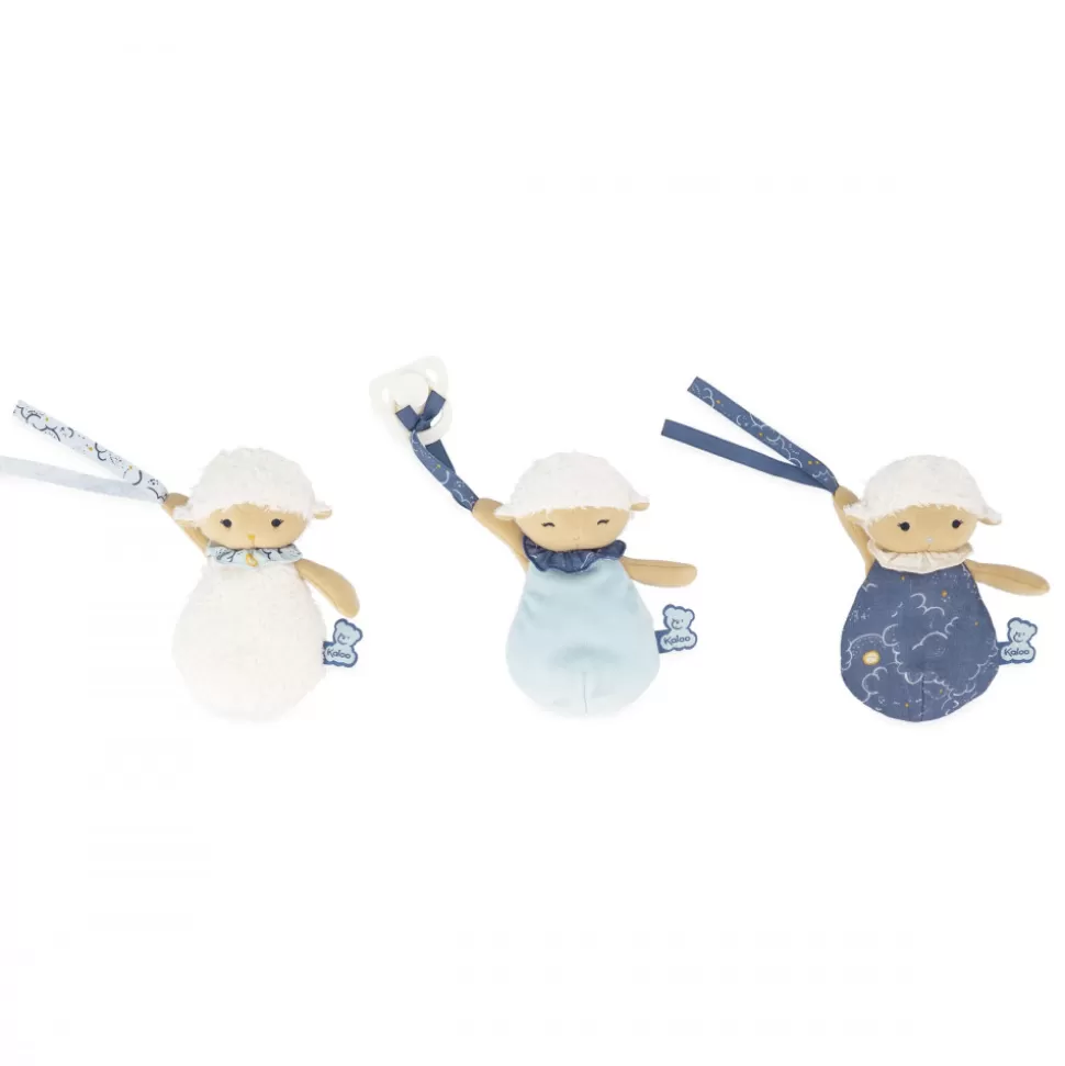 Kaloo Doudou Animal^Doudous Attache Tetines Moutons (Set De 3)