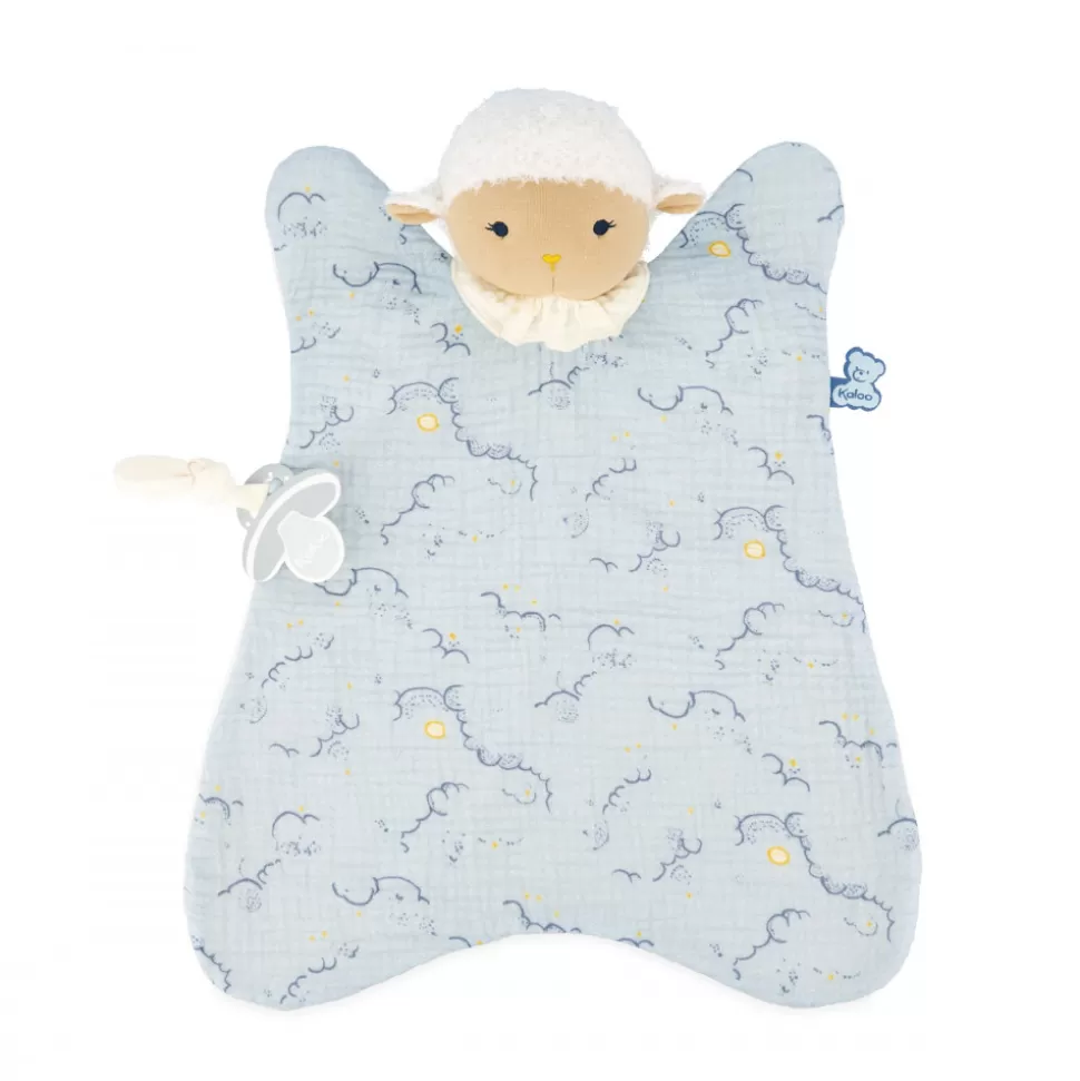 Kaloo Doudou Bleu^Maxi Doudou Coton Bio Mouton